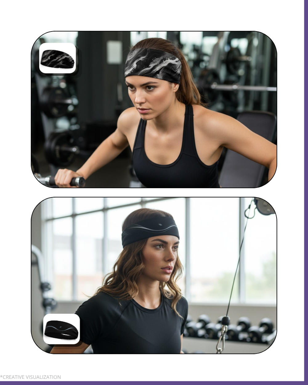 Abstract Waves Headbands | Unisex | Pair of 2