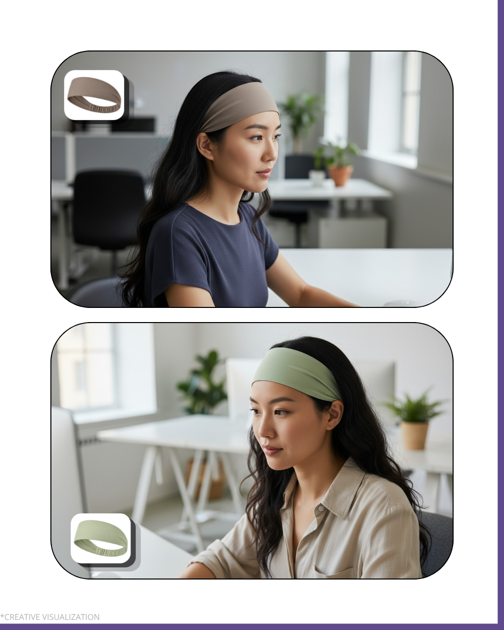 Minimalistic Headbands | Unisex | Pair Of 2