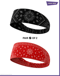 Bandana Styled Headbands | Unisex | Pair Of 2
