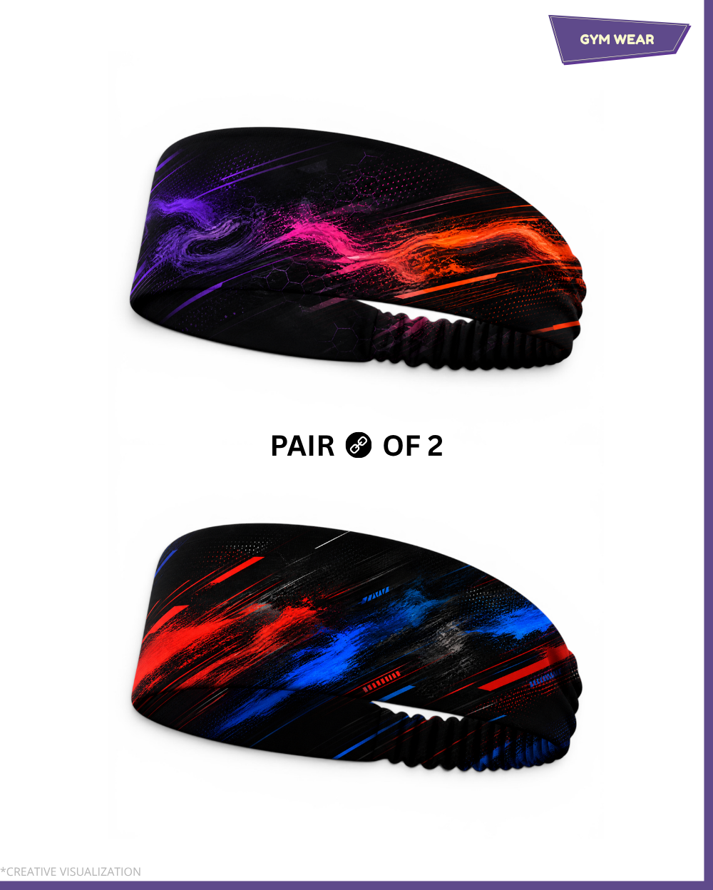 Dynamic Styled Headbands | Unisex | Pair of 2
