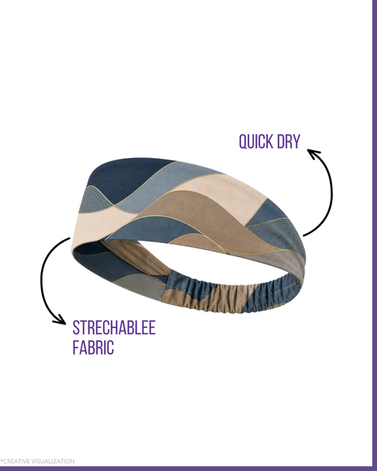 Wave Pattern Headbands | Unisex | Pair Of 2