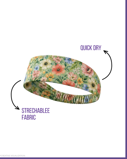Floral Print Headbands | Unisex | Pair Of 2