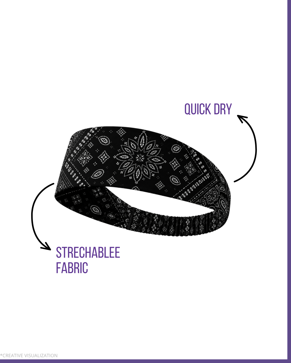 Bandana Styled Headbands | Unisex | Pair Of 2