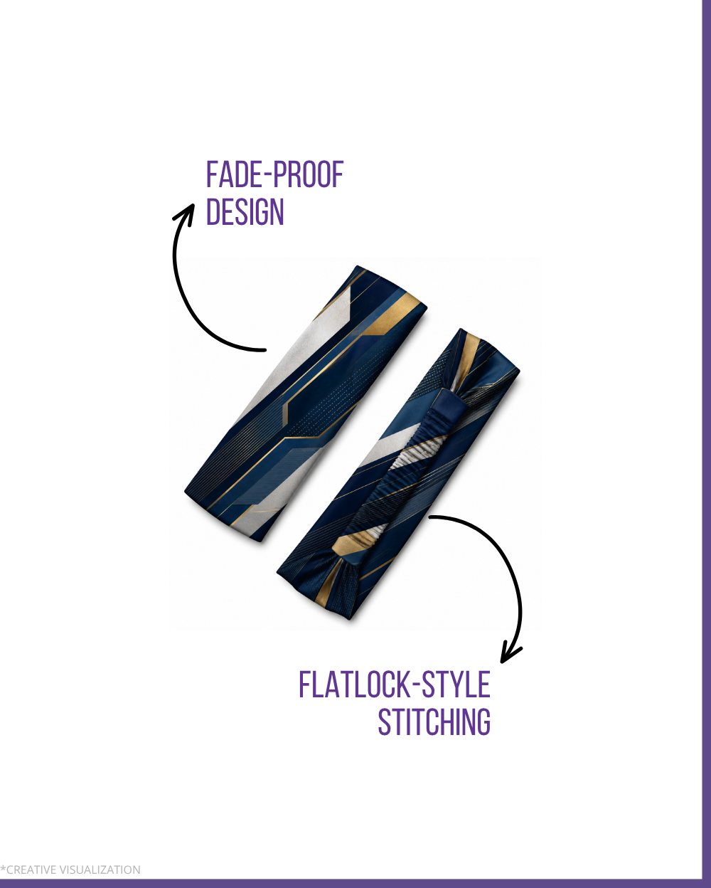 Sporty Styled Headbands | Unisex | Pair of 2
