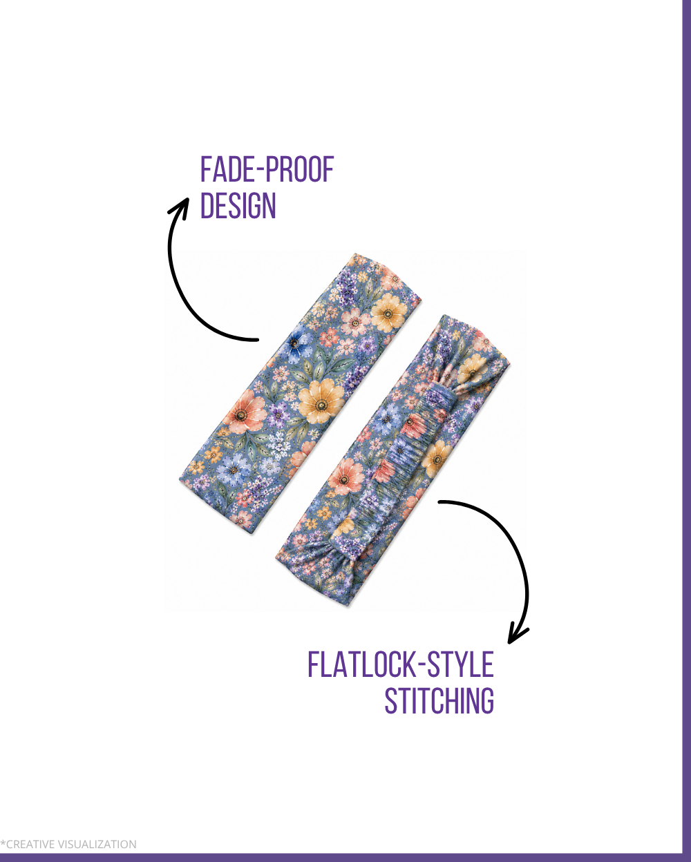Floral Print Headbands | Unisex | Pair Of 2