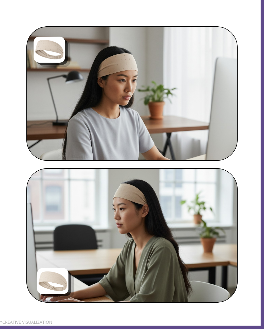 Sleek Designs Headbands | Unisex | Pair Of 2