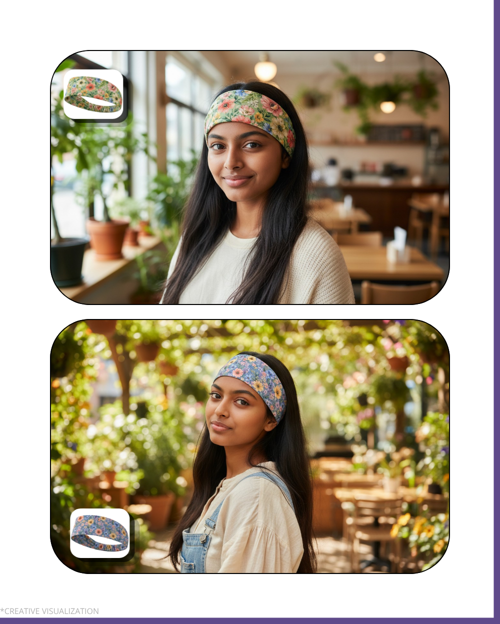 Floral Print Headbands | Unisex | Pair Of 2