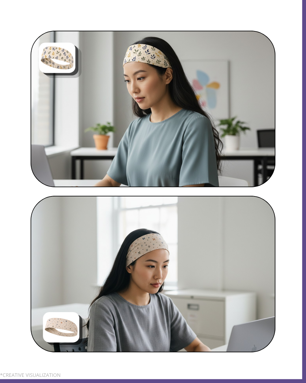 Pattern Print Headbands | Unisex | Pair Of 2