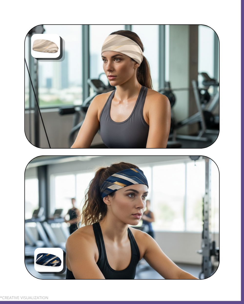 Sporty Styled Headbands | Unisex | Pair of 2