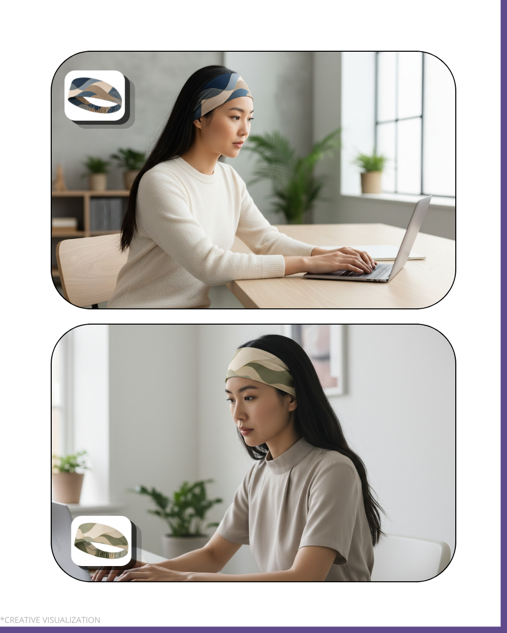 Wave Pattern Headbands | Unisex | Pair Of 2