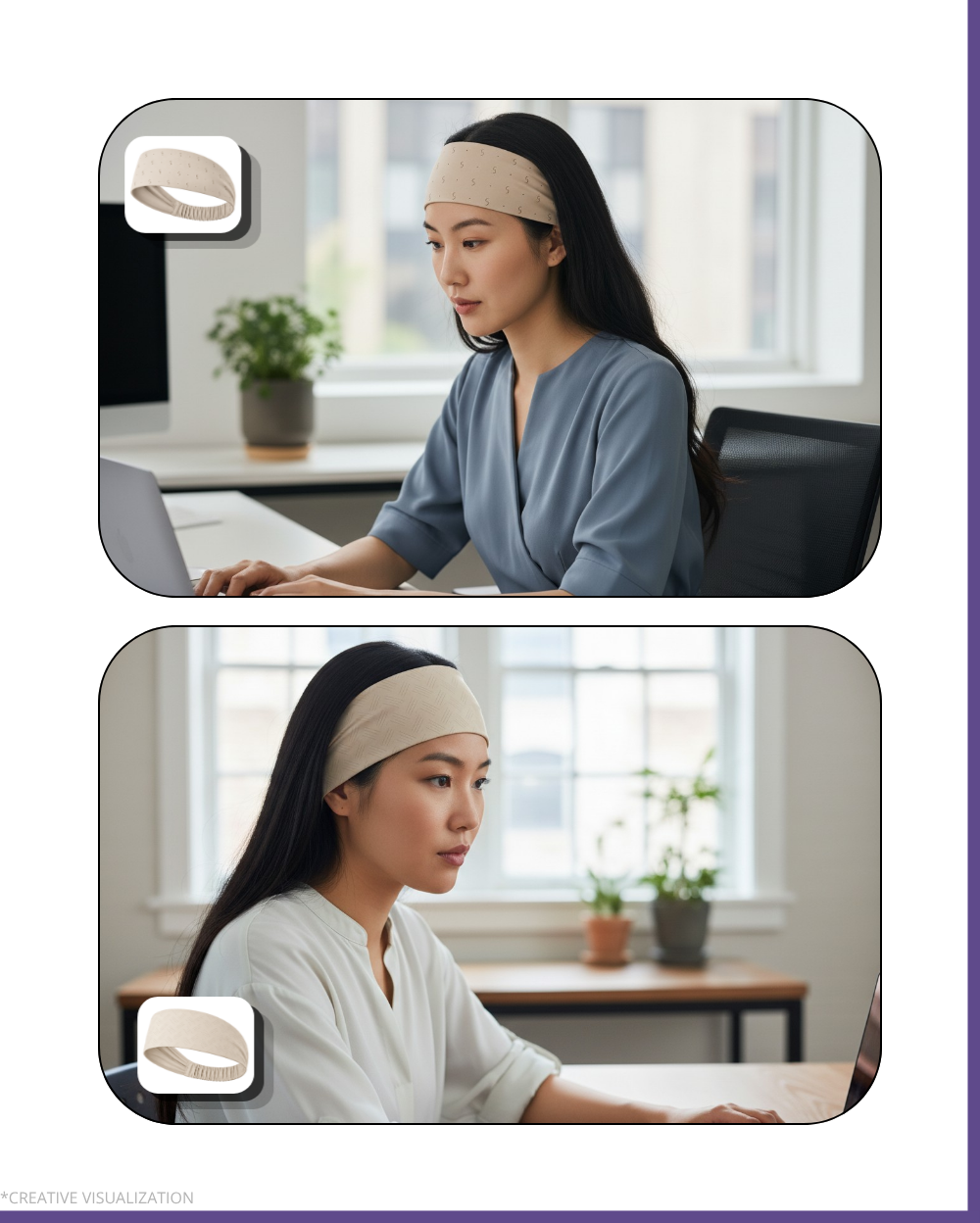 Sleek Designs Headbands | Unisex | Pair Of 2
