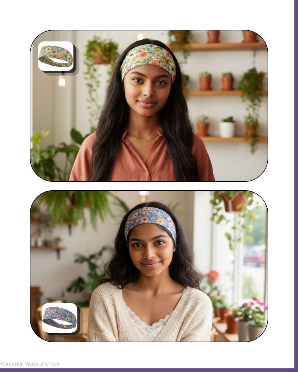 Floral Print Headbands | Unisex | Pair Of 2
