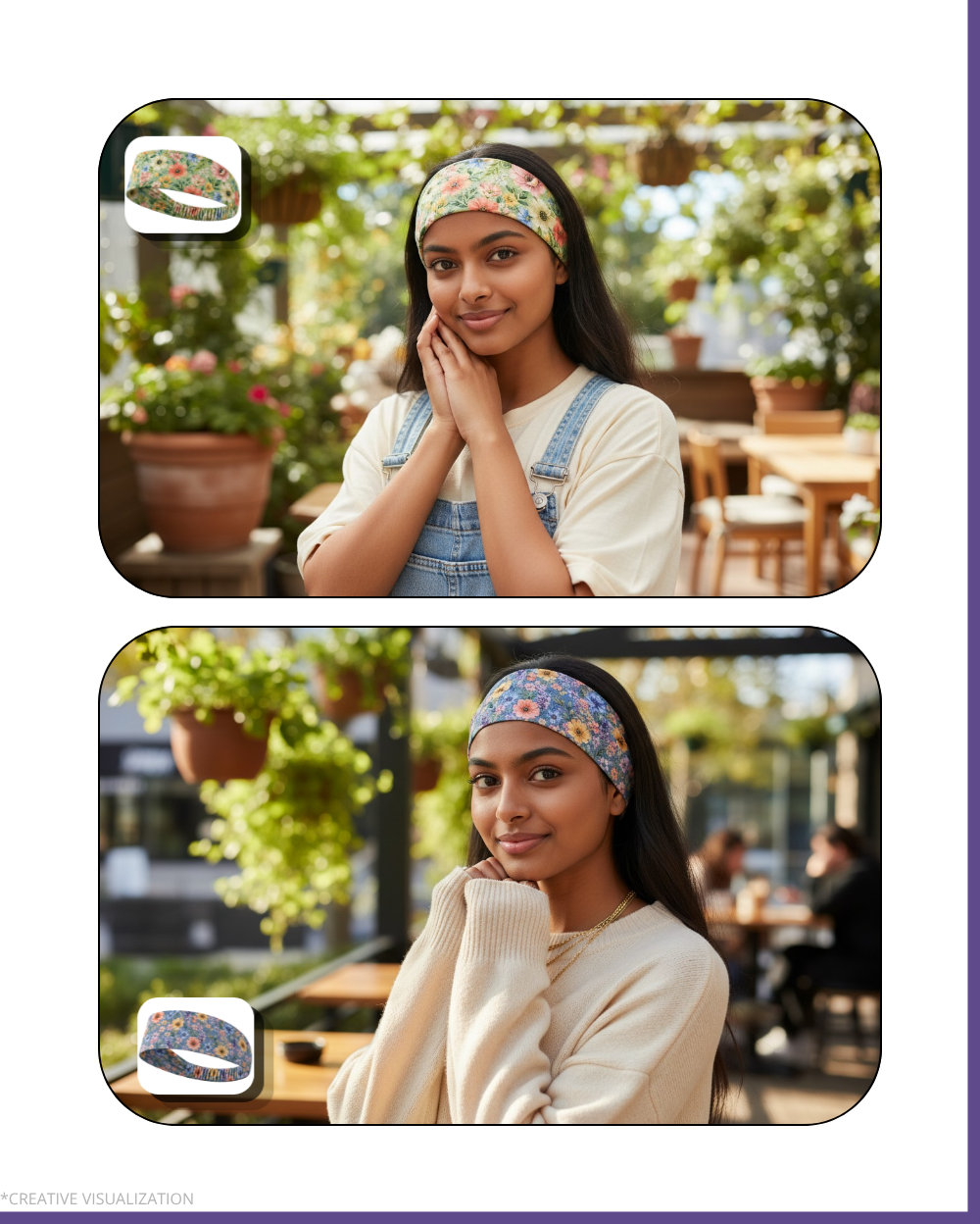 Floral Print Headbands | Unisex | Pair Of 2
