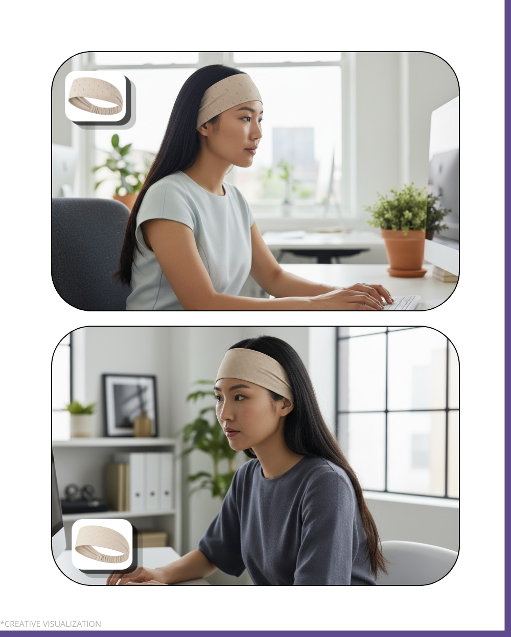 Sleek Designs Headbands | Unisex | Pair Of 2
